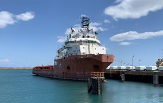 Commercial ship repair is conducted by Silverstar Marine on a vessel in Perth.